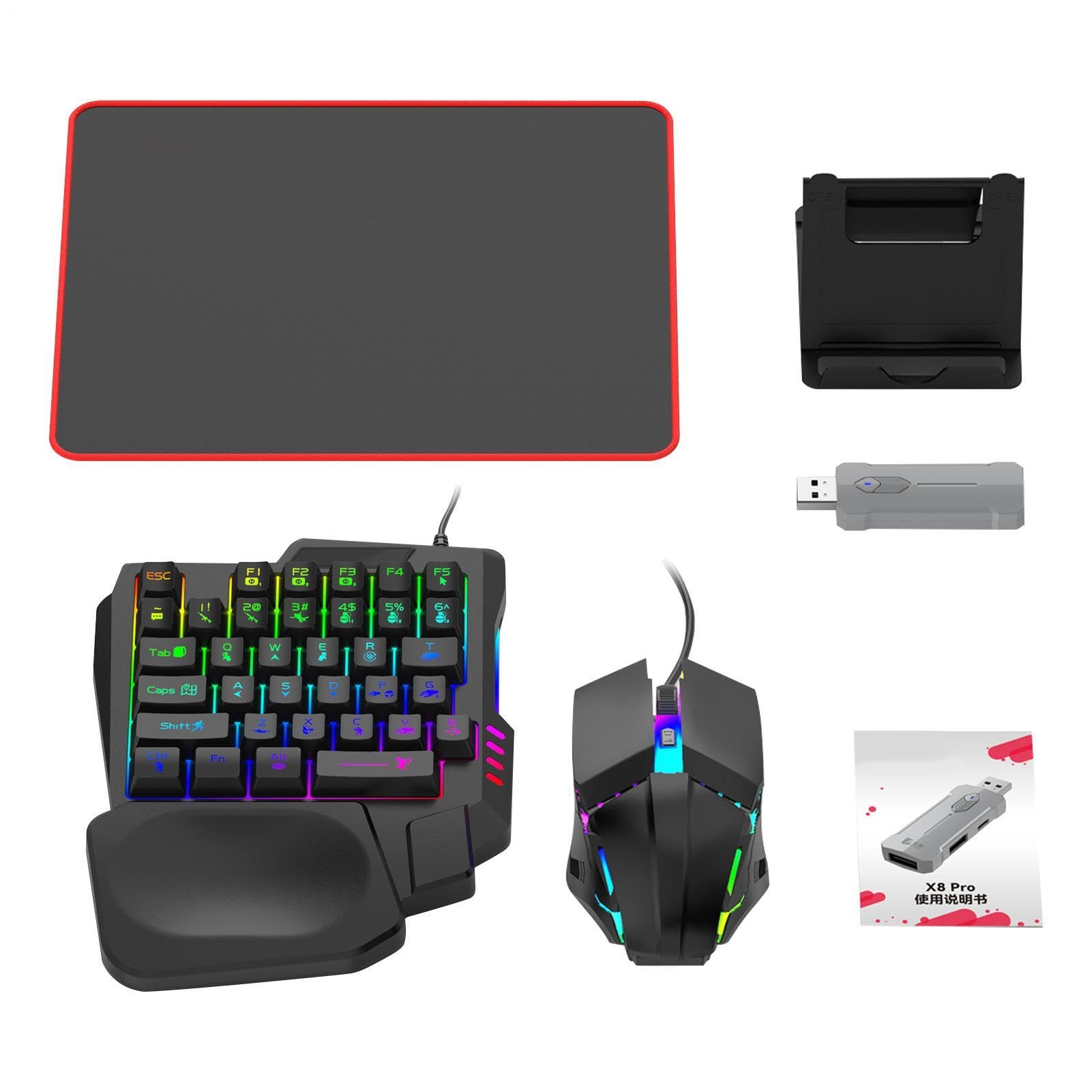 Set di Tastiera e Mouse Cablati Combo Ergonomico Retroilluminato RGB | Tastiera E Mouse Meccanici per Lavoro d'Ufficio, Streaming, Digitazione Rapida, Programmazione, Tornei Esports