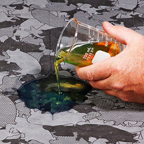 Image of Pig Absorbent Mat Pad | Gray Ham-O Design | 33 oz Absorbency Per Pad | Heavyweight | Hides Grime | 20 inch x 16 inch | 100 Absorbent Pig Mats | MAT117