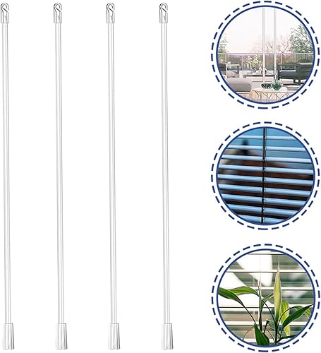 Miniatura 9 de Varita ciega, 4 piezas de varilla veneciana, persianas venecianas para el hogar, mini accesorios, persianas verticales, piezas de repuesto para