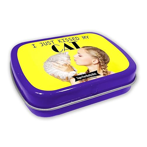 Miniatura 2 de I Just Kissed My Cat Mints  Regalo divertido para los amantes de los gatos  Regalos de señora loca  Latas de menta divertidas  Rellenos de
