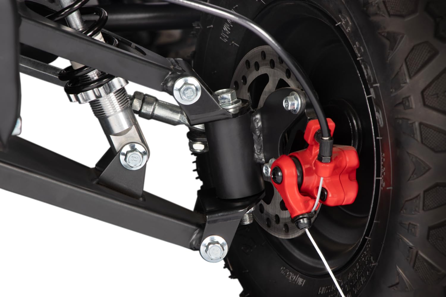 Eco Python Cross 1000W 36V Mini Kinderquad 6 Zoll Elektro Quad LED Drossel Rückwärtsgang Ladeanzeige (Rot)