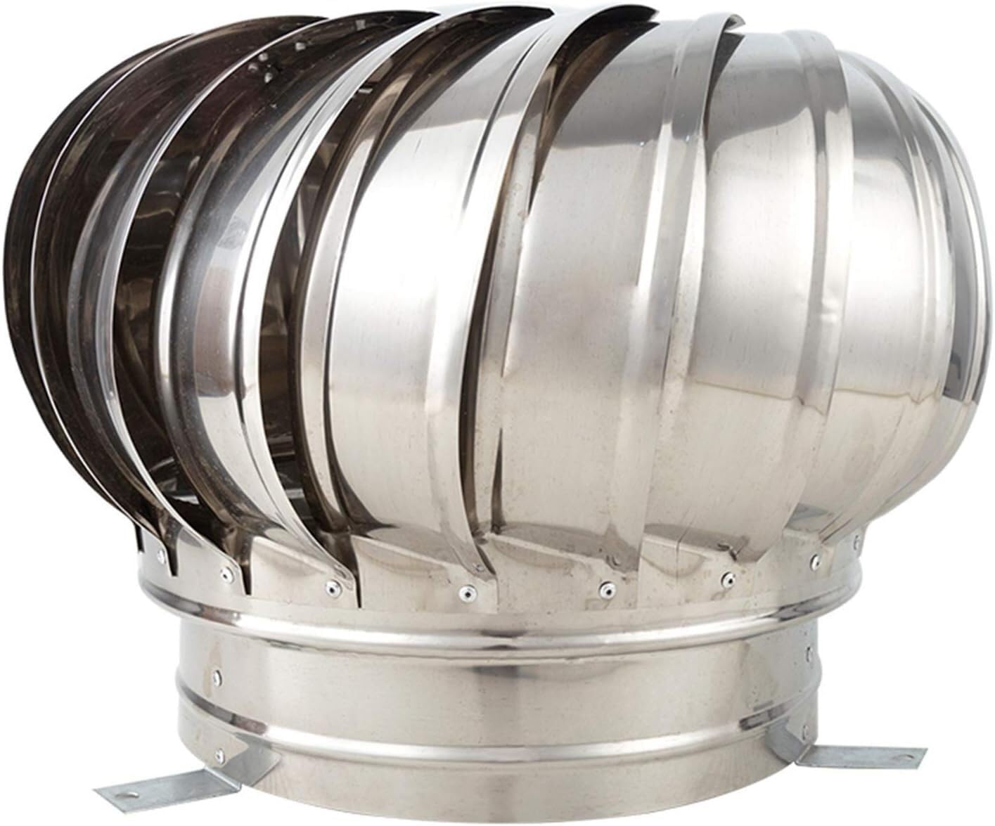 Comignolo in Acciaio Inox 304 - Design con Pale Curve girevoli e Impermeabili per Una Ventilazione efficiente e Installazione angolata