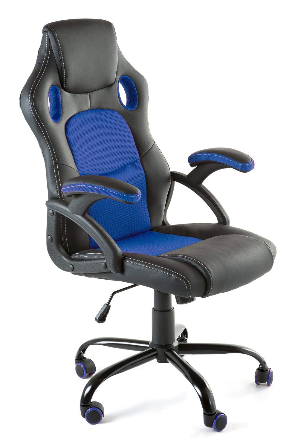 Home Heavenly®- Silla X-​Gamer, de Oficina, sillón Gaming ergonómico, diseño de Oficina y despacho, Escritorio, con Ruedas (Azul)
