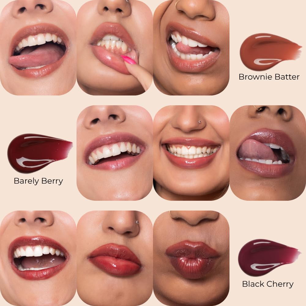 TYPE BEAUTY INC. Soak It Lip Oil Stick with Squalane and Tripeptides | Sheer and Moisturizing Lip Care Balm | Soothes Dry Lips & Locks Hydration | Lip Oil For Women | 606 Black Cherry - 2.5g 1