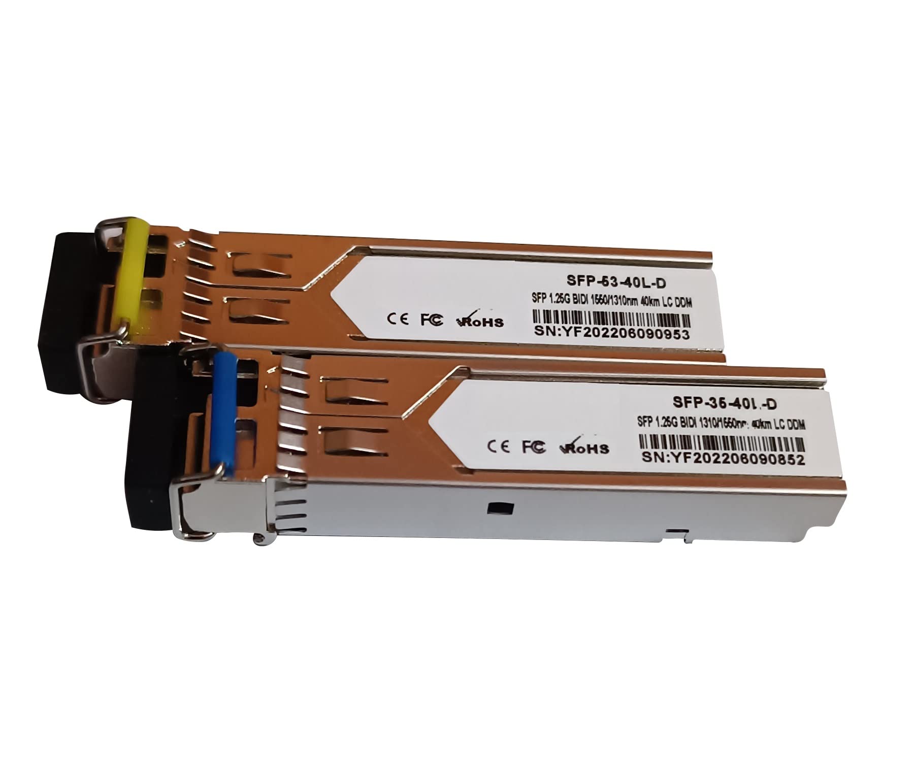 Hanutech 1.25G DDM SFP Module Optical Transceiver LC Optical Interface 1310/1550nm SMSF 40KM