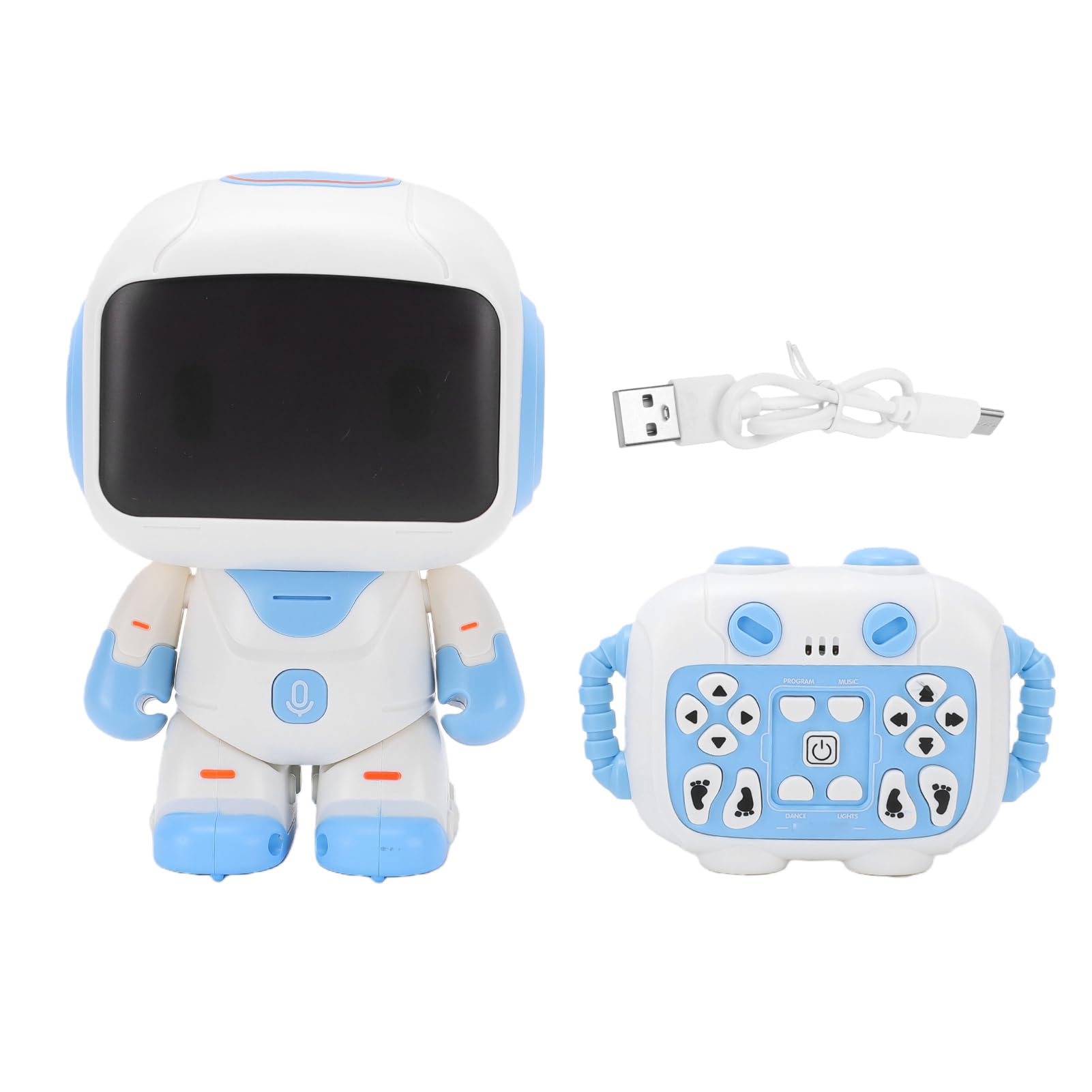 Asixxsix Robot Giocattolo per Bambini, Robot Intelligente Interattivo Programmabile con Ruote e Gambe Ambulanti, Intelligenti RC con Conversazione, Ballo