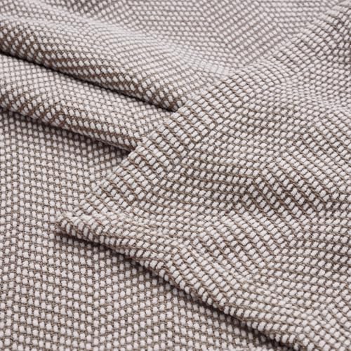 Couverture en coton chenille à chevrons pour lit et canapé