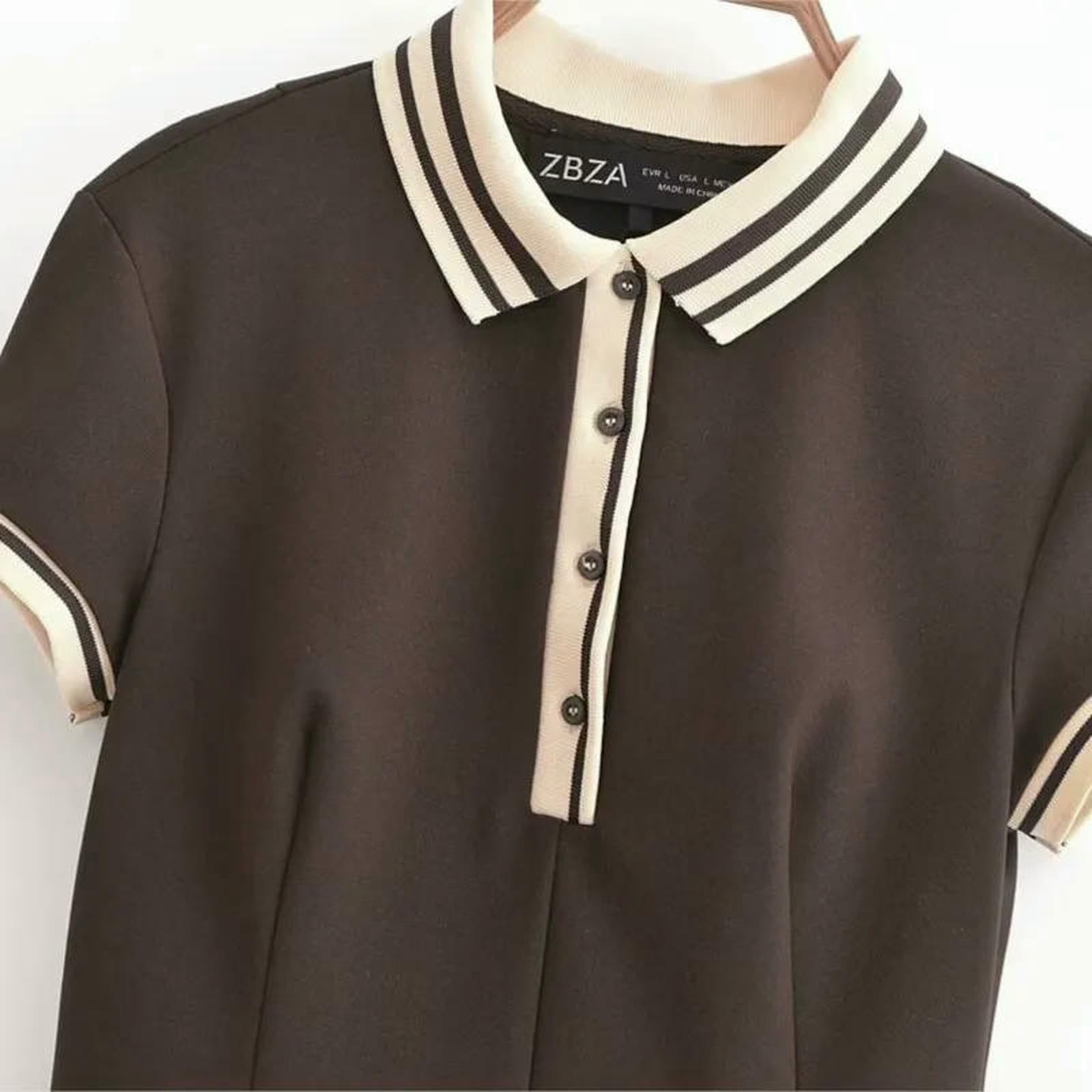 Vestito Donna Abito Corto A Pieghe Largo per Donne Autunno Casualmente Coste Mini Abiti in Stile Sciplitura Femmina Midi-Rosso-l