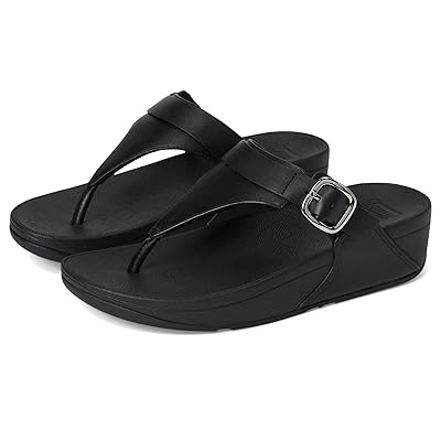 FitFlop Lulu Adjustable Leather Toe Post Sandals Women