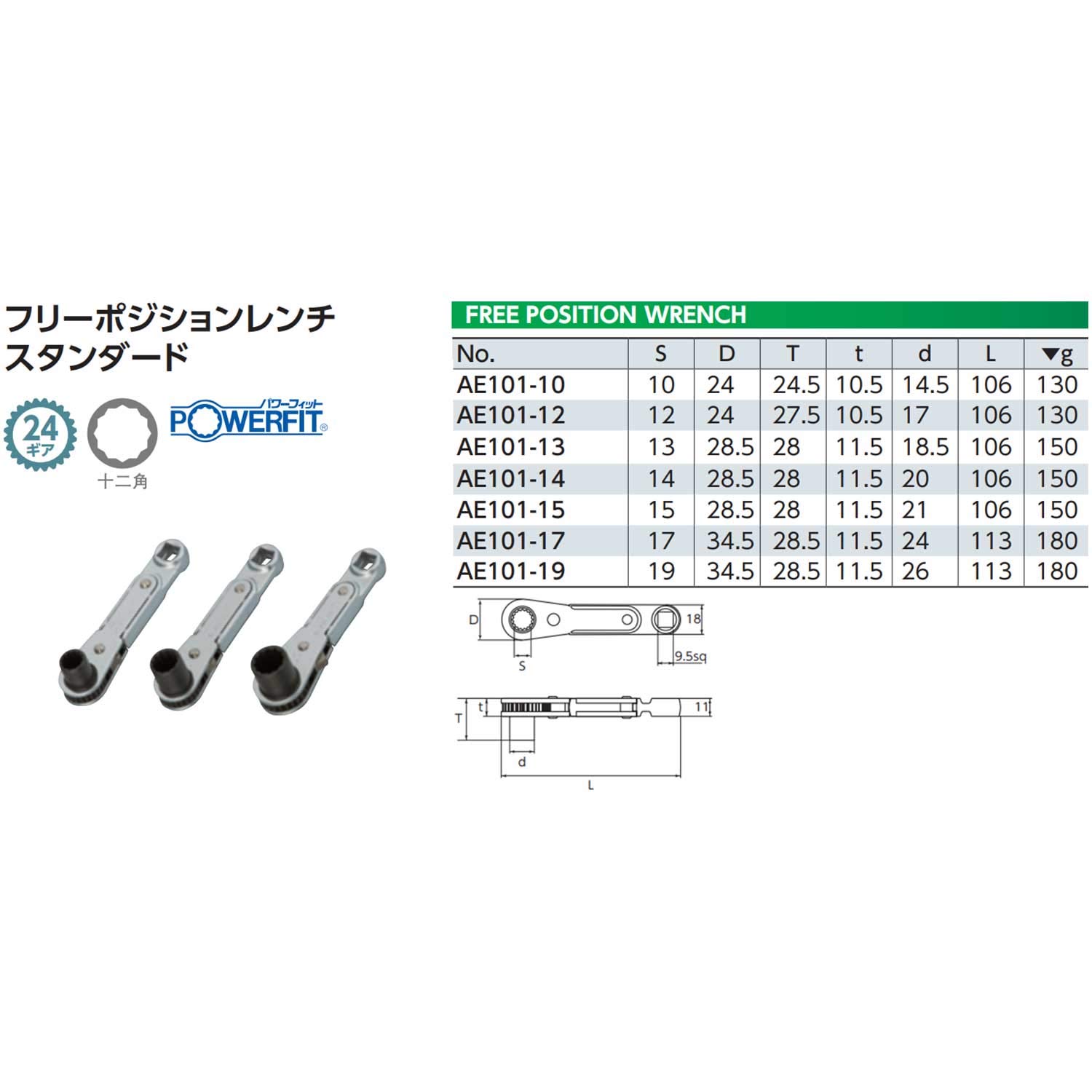Amazon | 京都機械工具(KTC) フリーポジションレンチ スタンダード 