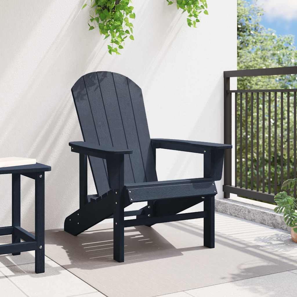 Fotel Adirondack Granatowy 82x74x92cm HDPE Ogrodowy Krzesło z Podłokietnikami Tarasowy Siedzisko 36cm 110kg