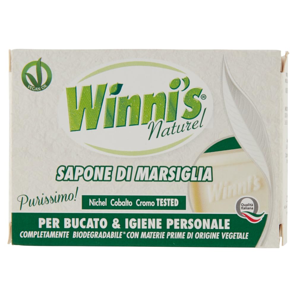 WINNI'S Mydło marsylijskie 24 x 250 g, bez perfum, pręt, detergent do prania