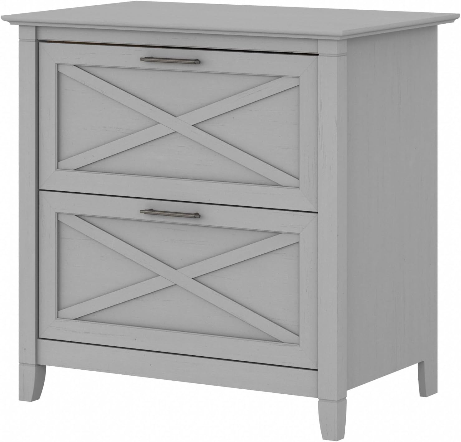 Bush Home Key West 2 Drawer Lateral File Cabinet in Cape Cod Gray, Document Storage for Home Office, Accent Chest with Drawers