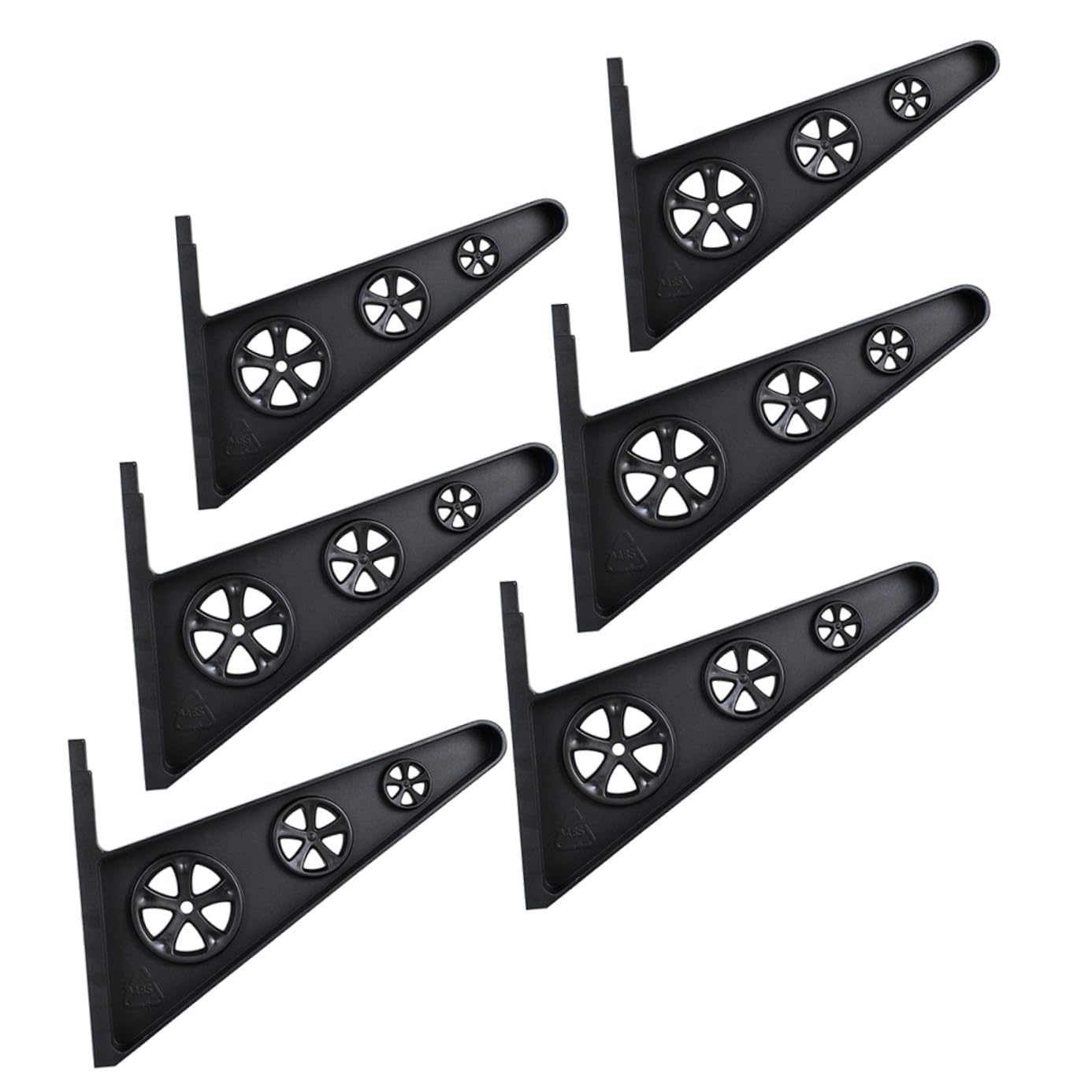 WOONEKY Portasci da Parete Muro per Snowboard e Skateboard, Nero | Supporto Multi Parete in Pp, Installazione Semplice, Uso Casa e Showroom, Stabile, Elegante e Professionale