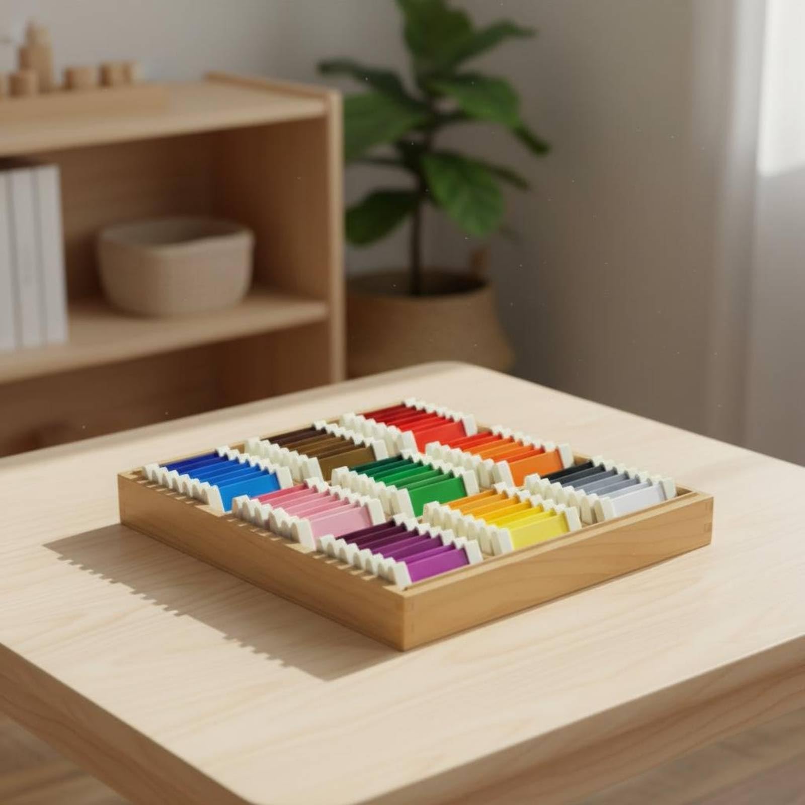 Qianly Früherziehungs-Farbtafeln herausnehmbar Holz-Farbtafeln PVC Früherziehungs- Steckspiel für Kinder