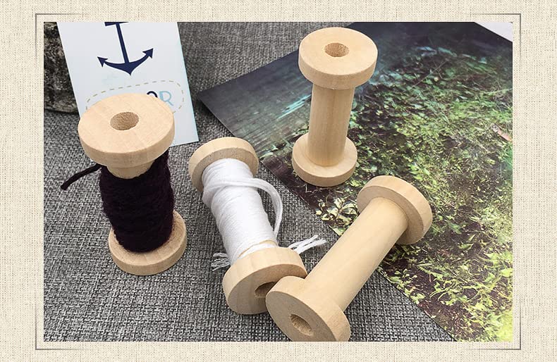 2 Inch Wood Bobbins 20 Pcs Wooden Spools For Craft – 2 Inch Empty ...