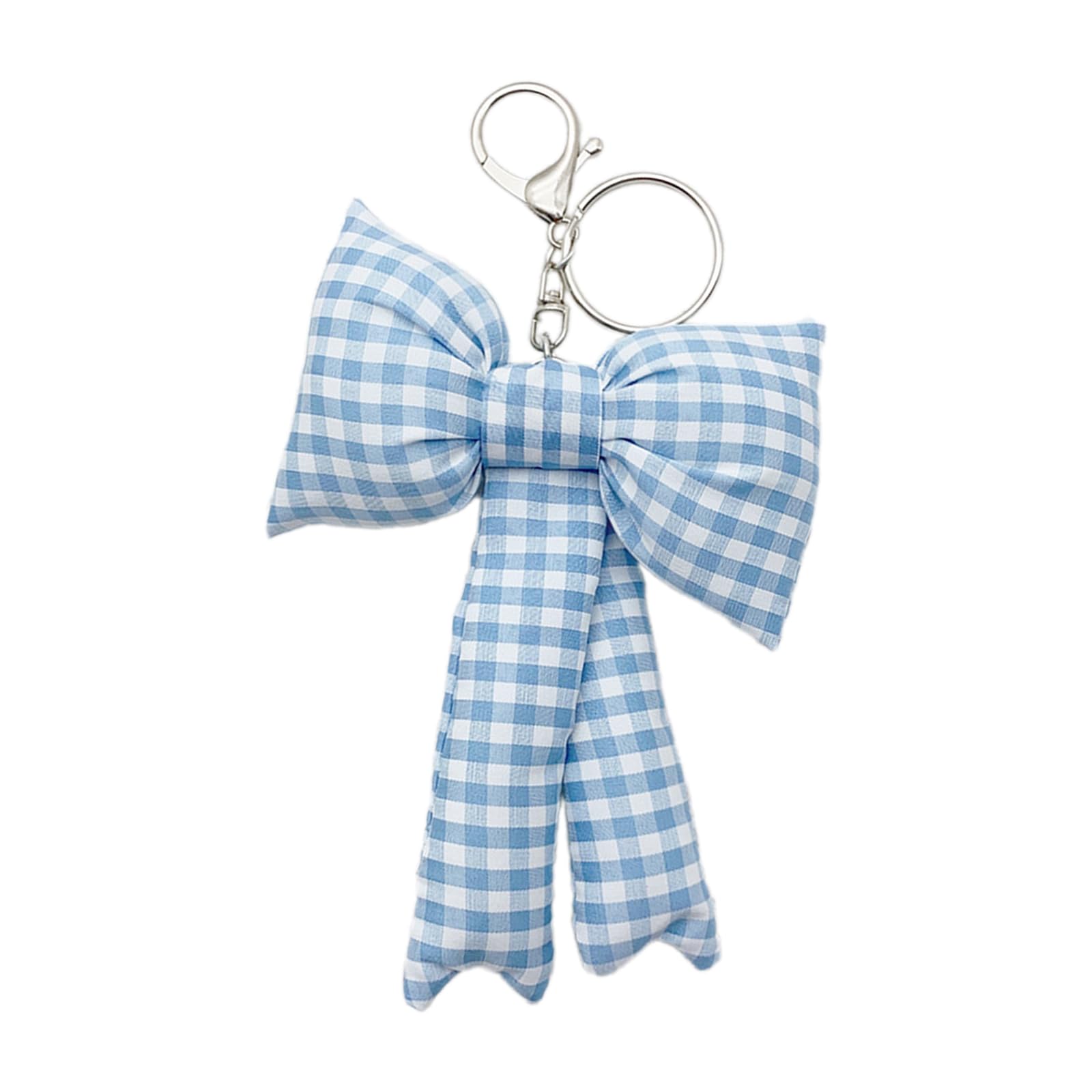 LEIQI Bows Keychains for Women Bowknot Beaded Keyring Charm Aesthetic Phone Chain Accessories Chain for Car