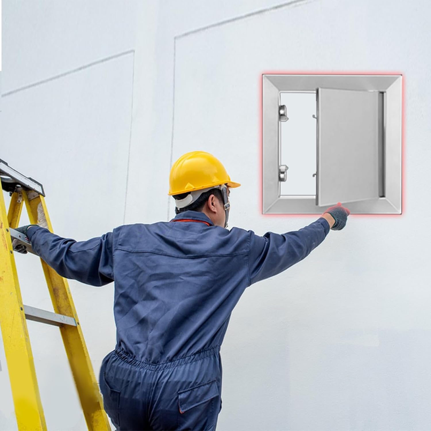 Stainless Steel Access Panel 4" 8" 10" 16" 22" 24" Inch For Drywall & Ceiling With Door, Easy Install Vertical Service Shaft Hole Box, Heavy-Duty Flush-Mounted Access Box(8 x 6 in ( 20 x 15 cm ))