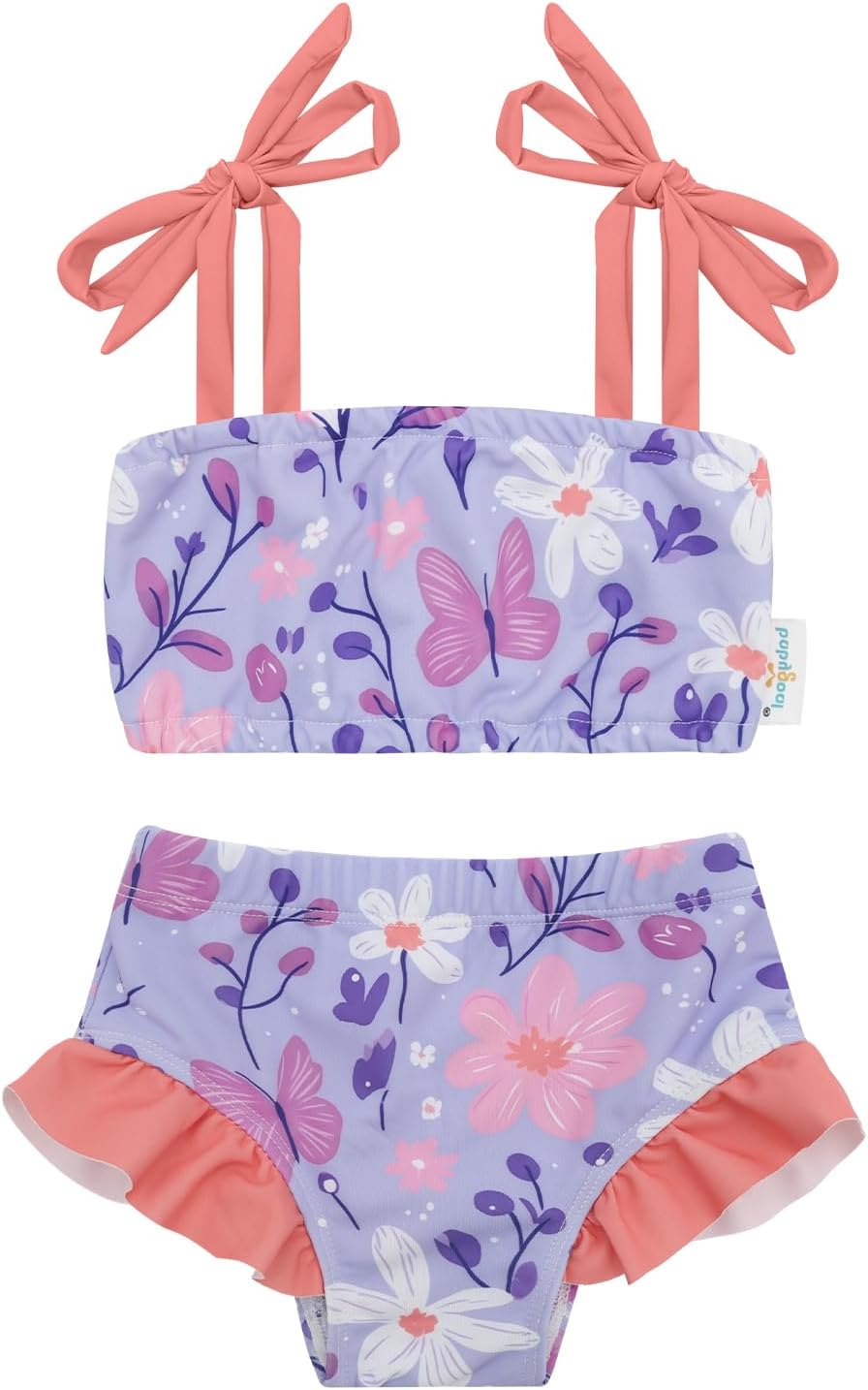 babygoal Toddler Girl 2-Piece Swimsuit, Summer Beach Bathing Suit 12M-6Y