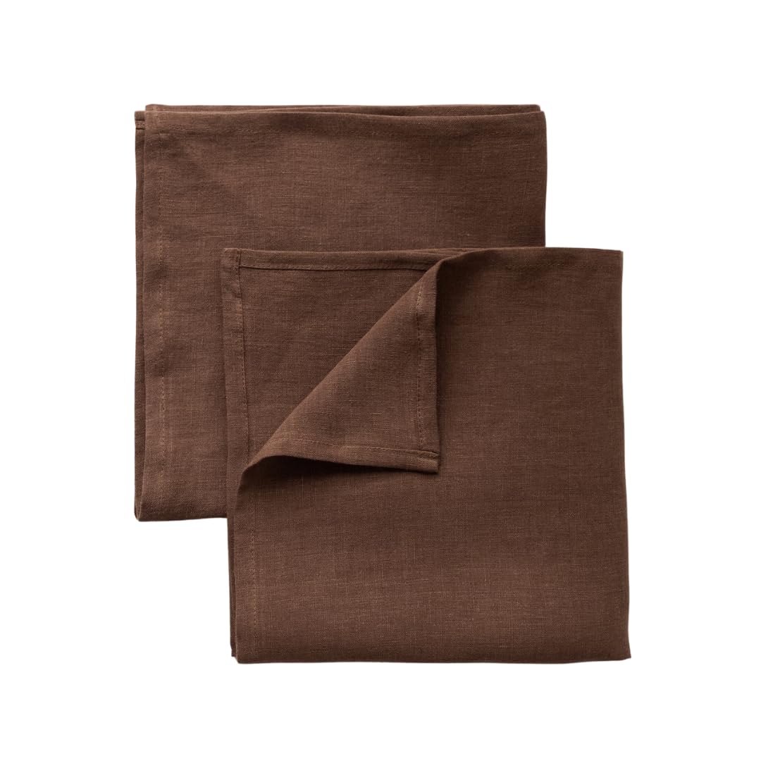 Premium Brown Cloth Dinner Napkins 100% Cotton (Set of 6) - 20x20 Inch, Soft, Ultra-Durable & Machine Washable - Reusable Linen Feel Napkins for Wedding, Party, Banquet & Event Use-image-3