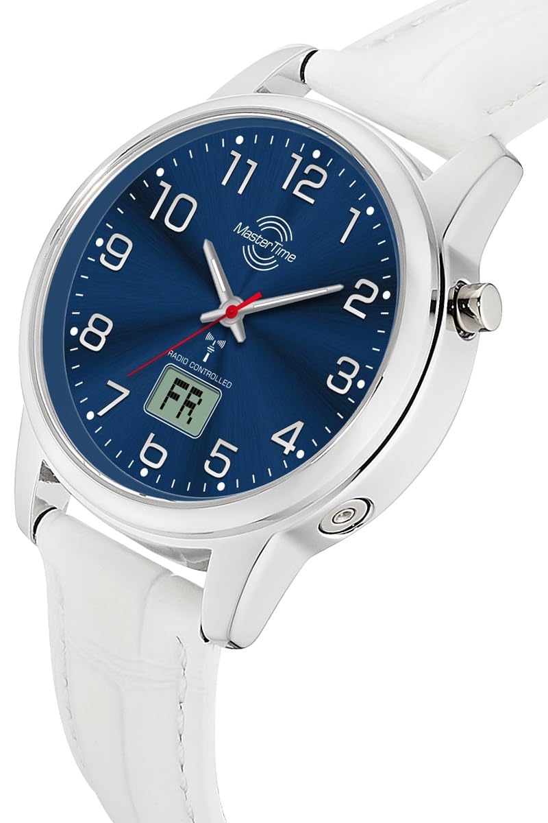 Master Time Funk Quarz Damen Uhr Analog-Digital Lady Line mit Metall Gehäuse