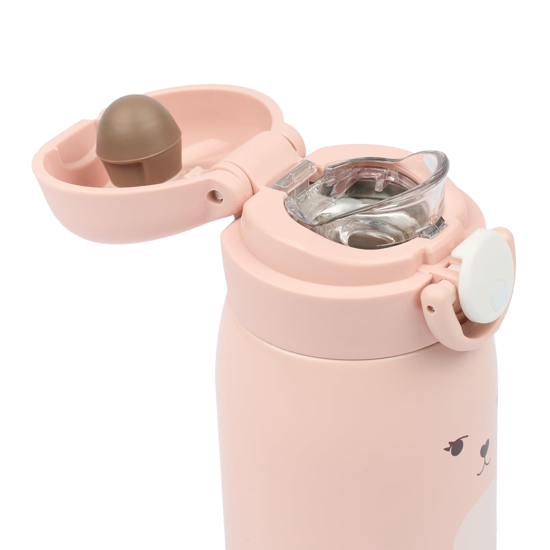 Fabelab Gourde Enfant 320 ml | Lapin Acier Inox Sans BPA | Anti-Fuite Ecole | Bouteille d'Eau