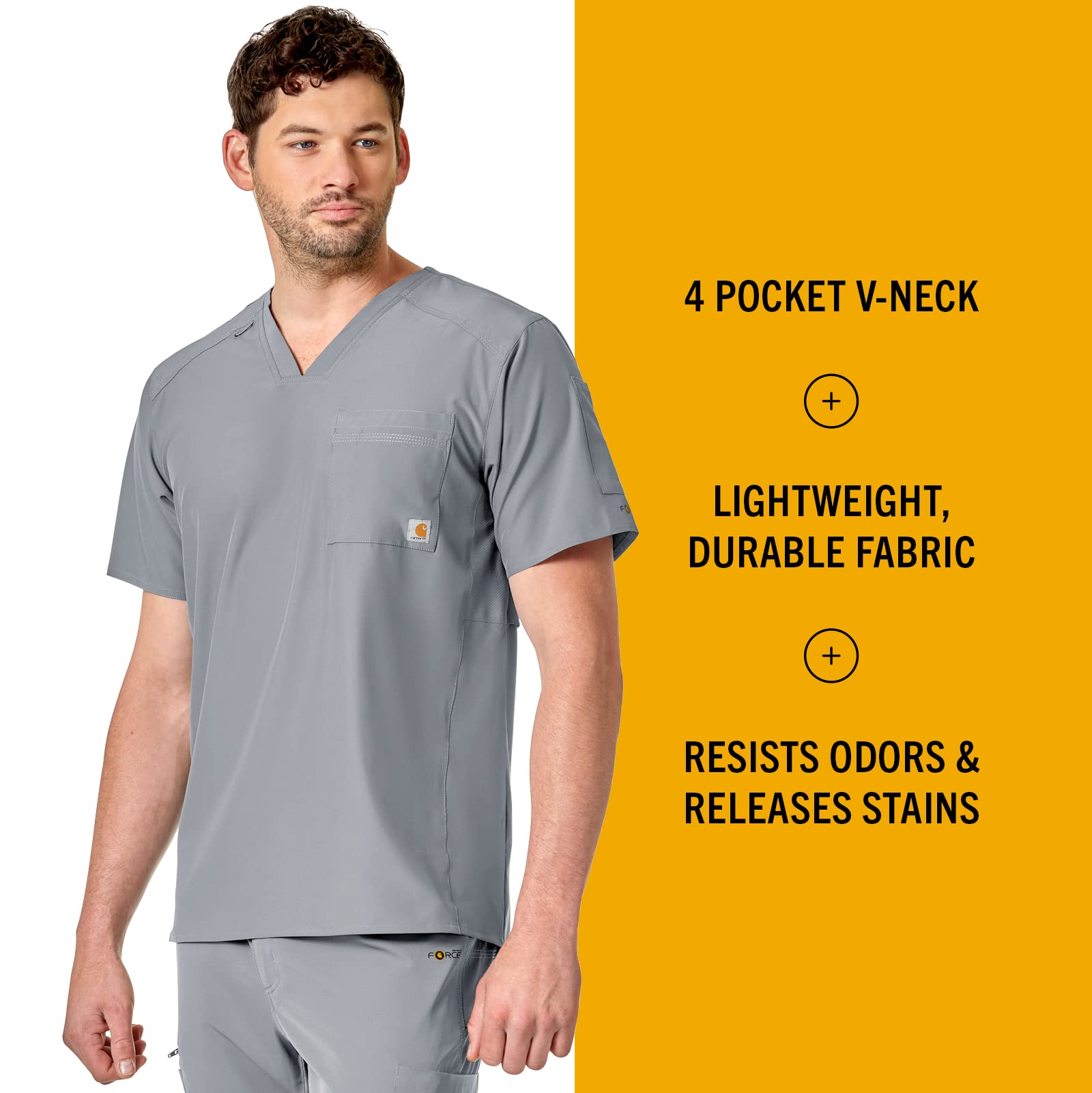 Carhartt Camiseta de Manga Corta con Cuello En V para Hombre Trajes médicos Mujer (Pack de 1)