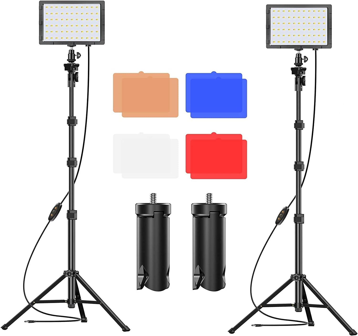 Emart LED Video Light 11 Brightness/4 Color Filters Dimmable