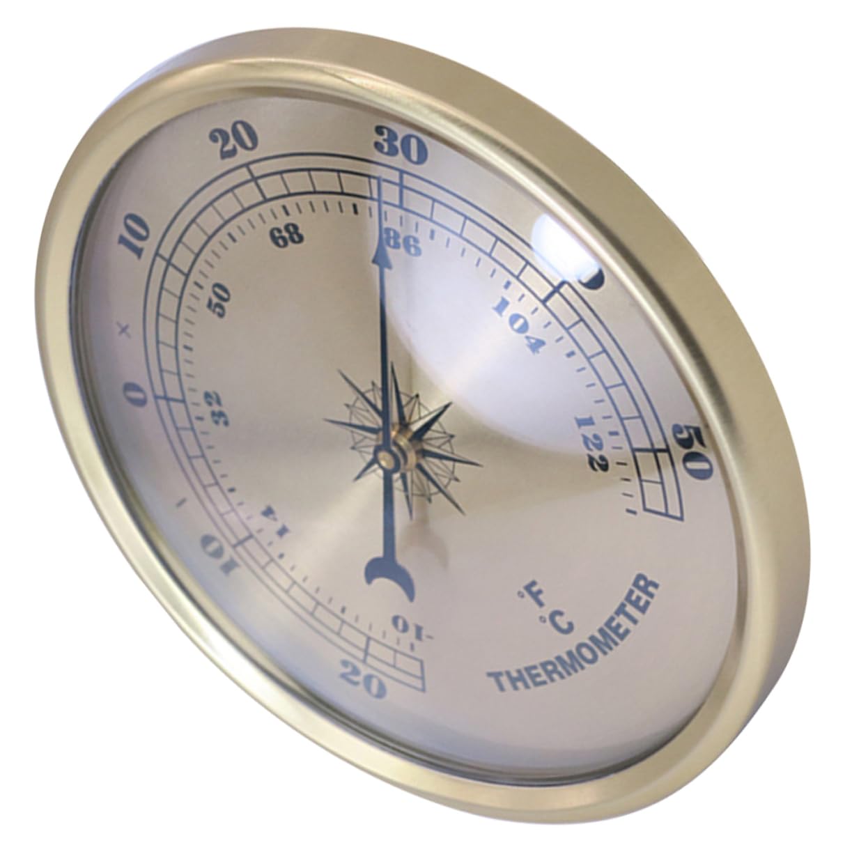 Artibetter 3piezas De Metal Redondo Para Temperaturas Interiores y Exteriores Medidor De Temperatura Preciso Diseño Compacto y Duradero Para Uso Patios y Hogares
