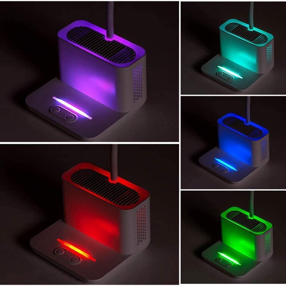 Bracket Light Led Desk Lamp, Negative Ion Purifier Table Lamps, Dimmable Eye-Caring, Office Lamp with USB Charging Port Touch Control Mood Light Reading Light for Office, Home,Study, Work,White