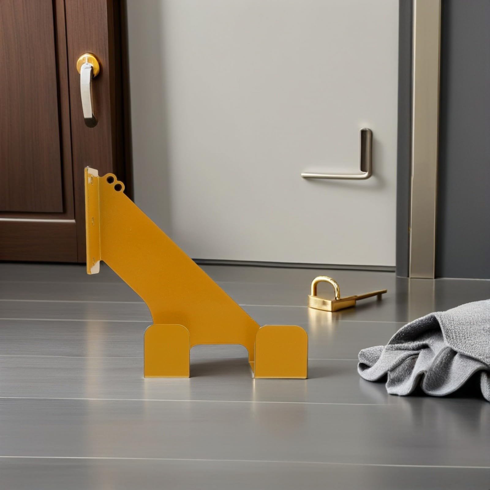 Soporte de Pared de Hierro Dorado para Motosierra 4 Piezas