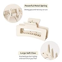 Vista 7 de Vsiopy 10 pinzas para el cabello para mujer, 3.5 pulgadas, antideslizantes, medianas y grandes, para cabello fino, paquete de 5 pinzas cuadradas