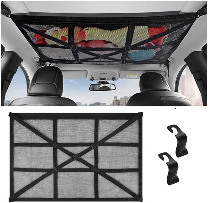 Funmo Luggage Net Car Roof, Car Storage Cargo Net Organiser Blanket Car