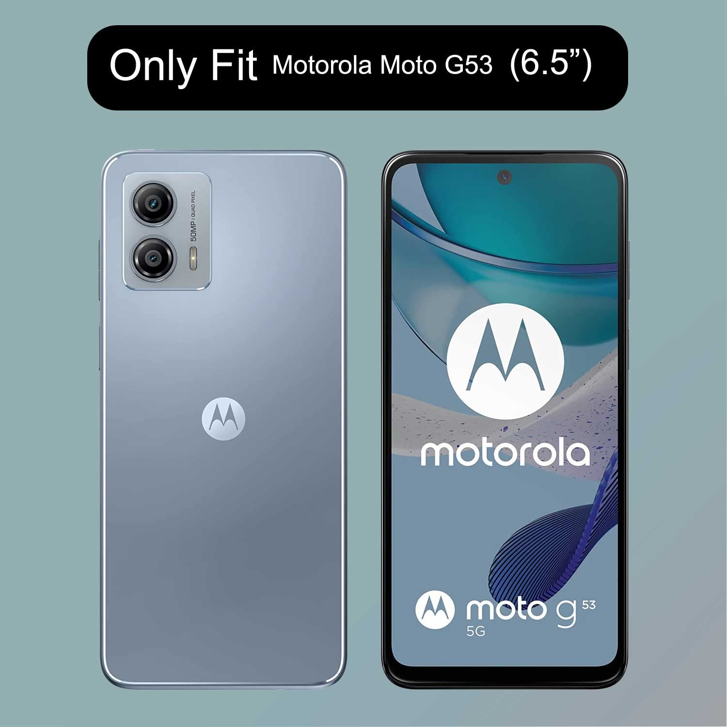 Cover E Pellicola Per Motorola Moto G53 - Custodia Morbida Trasparente + 3 Vetri Temperati
