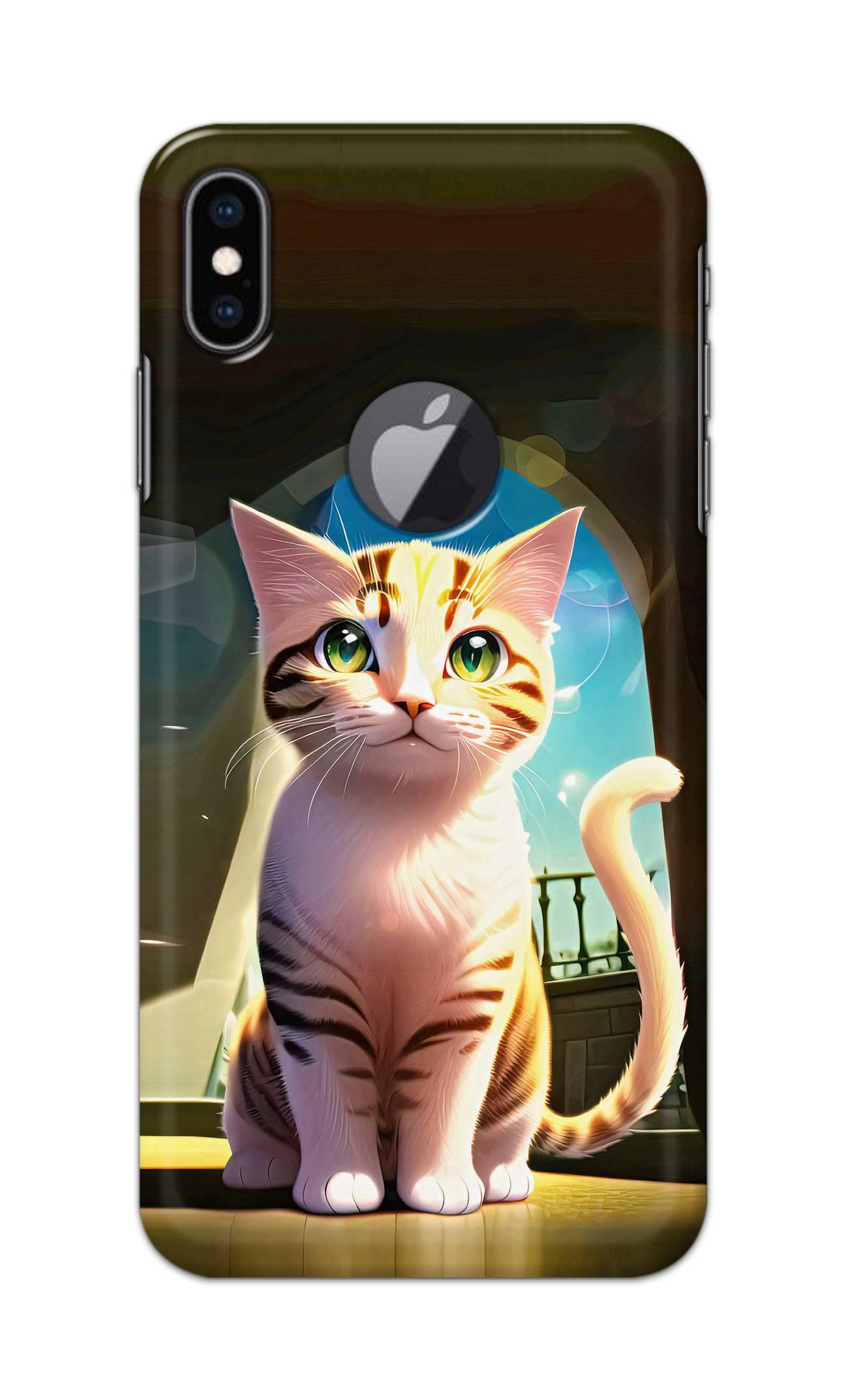PRINTFIDAA® Printed Hard Back Cover for Apple iPhone Xs Max Logo View Back Cover (Cute Cat -G1) -190724(AP)