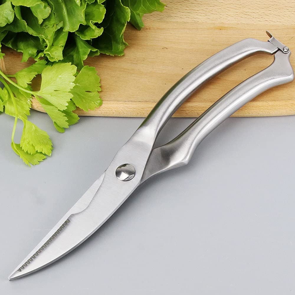 Ciseaux Cuisine Multifonction, Inoxydable Sharp Professionnel Ciseaux à Volaille Ciseaux de Cuisine, pour Découper Poulet, Poisson, Viande, Os, légumes, Herbes
