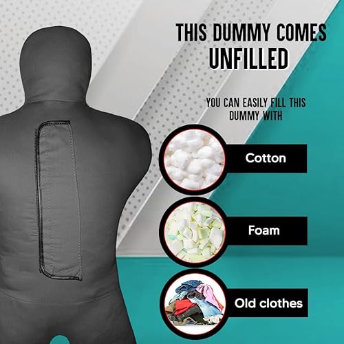 Miniatura 12 de MMA Grappling Dummy- Saco de boxeo para niños lucha libre BJJ Judo Karate Lanzamiento Autodefensa Boxeo Jiu Jitsu brasileño Dummies - Sin relleno