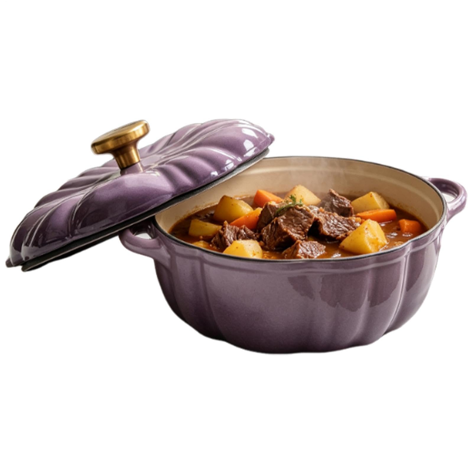 Cacerola Holandesa Hierro Fundido Calabaza Olla calabaza resistente 2,8