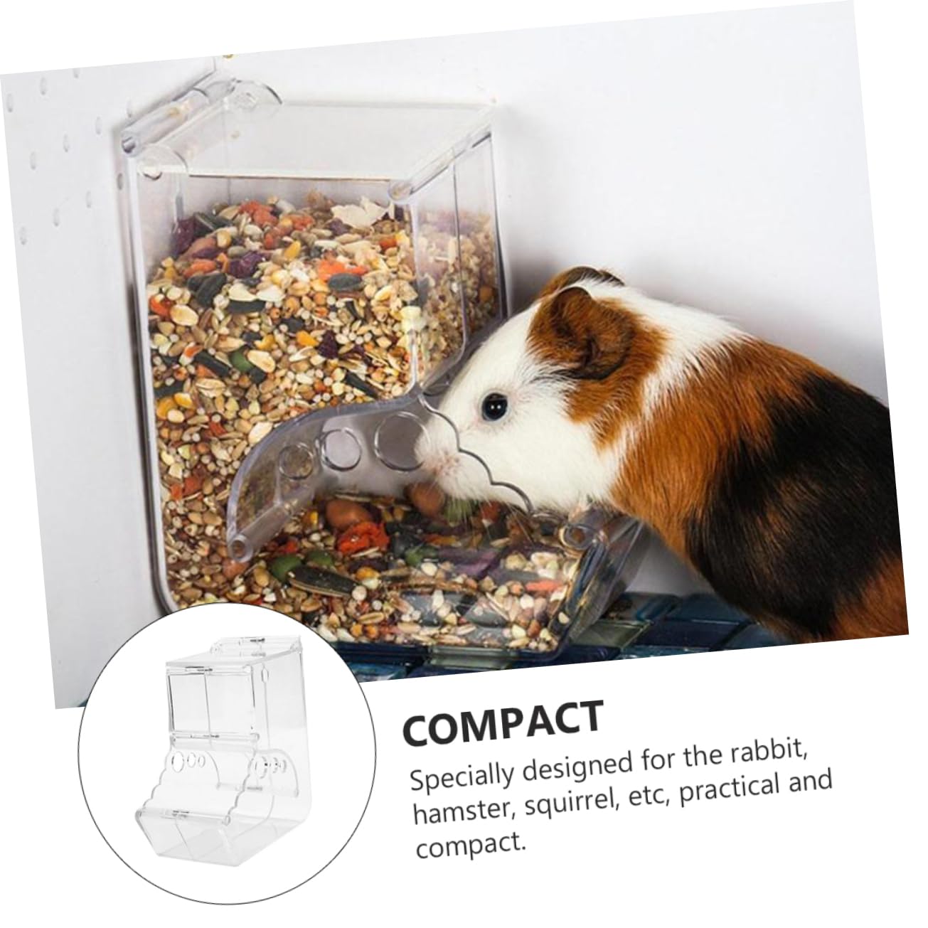 DOITOOL 2stücke Automatischer Hamster Futterspender Transparente Futterstation Für Kleintiere Für Hamster Meerschweinchen Andere Haustiere Sicher Einfach Zu Reinigen Zu Installieren