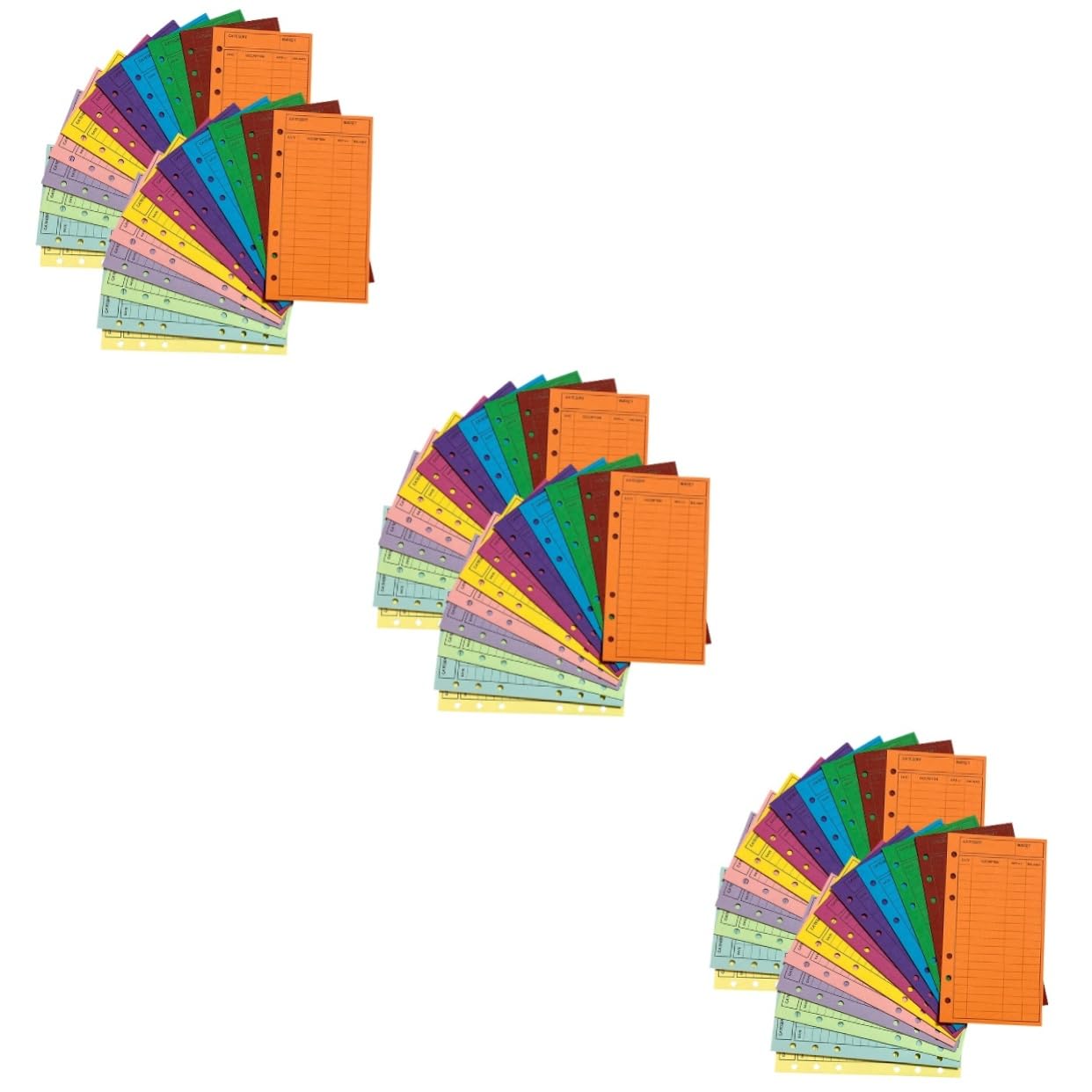 NUOBESTY 3 Set di Raccoglitori per Budget Buste per Denaro Buste per Contanti Tasche Decorative per Libri Contabili Pezzi * 3