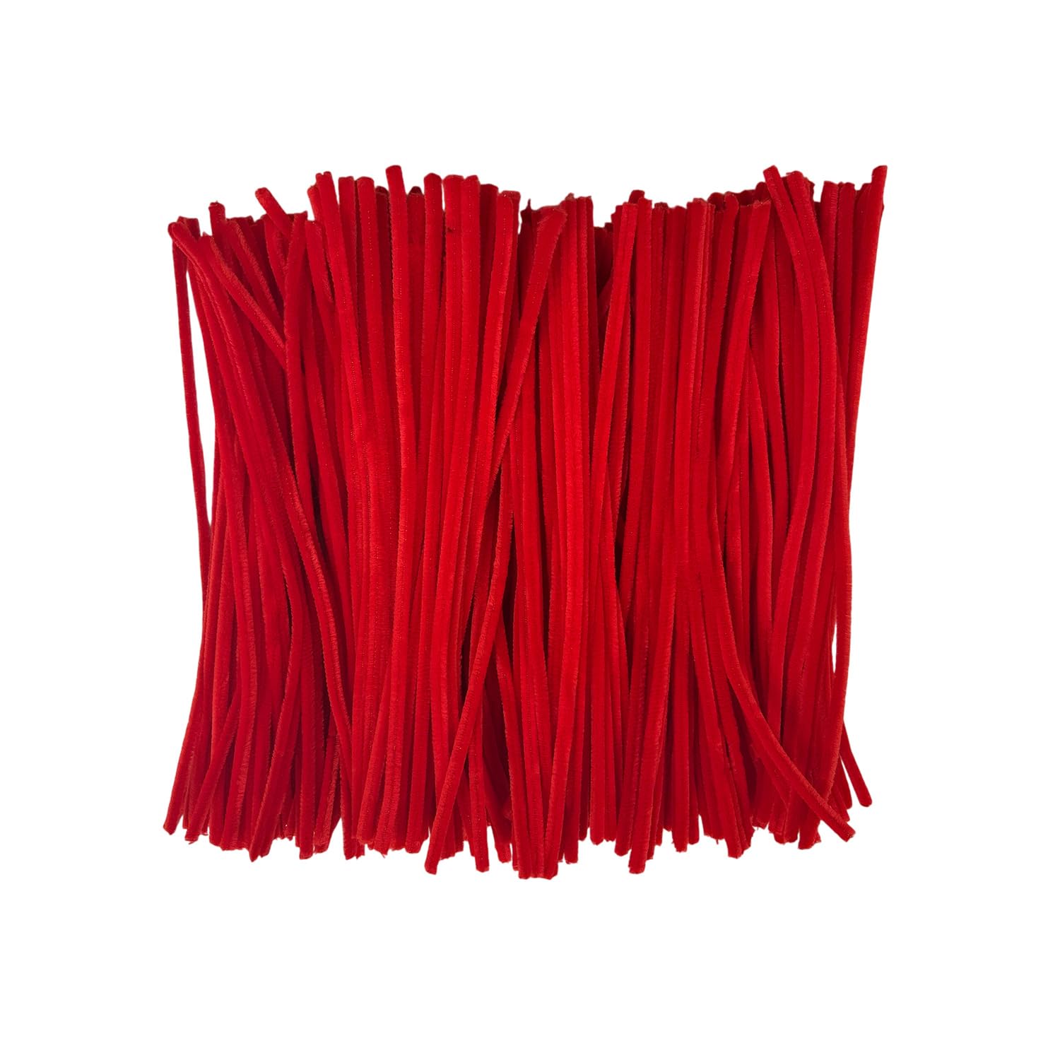 Pack of 250 Red Coloured Pipe Cleaners 30cm x 6mm Craft Chenille Stems