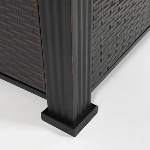 Miniatura 7 de AJ Enjoy Mesa de fuego de propano de 28 pulgadas, mesa de fuego de 50,000 BTU con tapa de acero, patas grandes, rocas de laval.