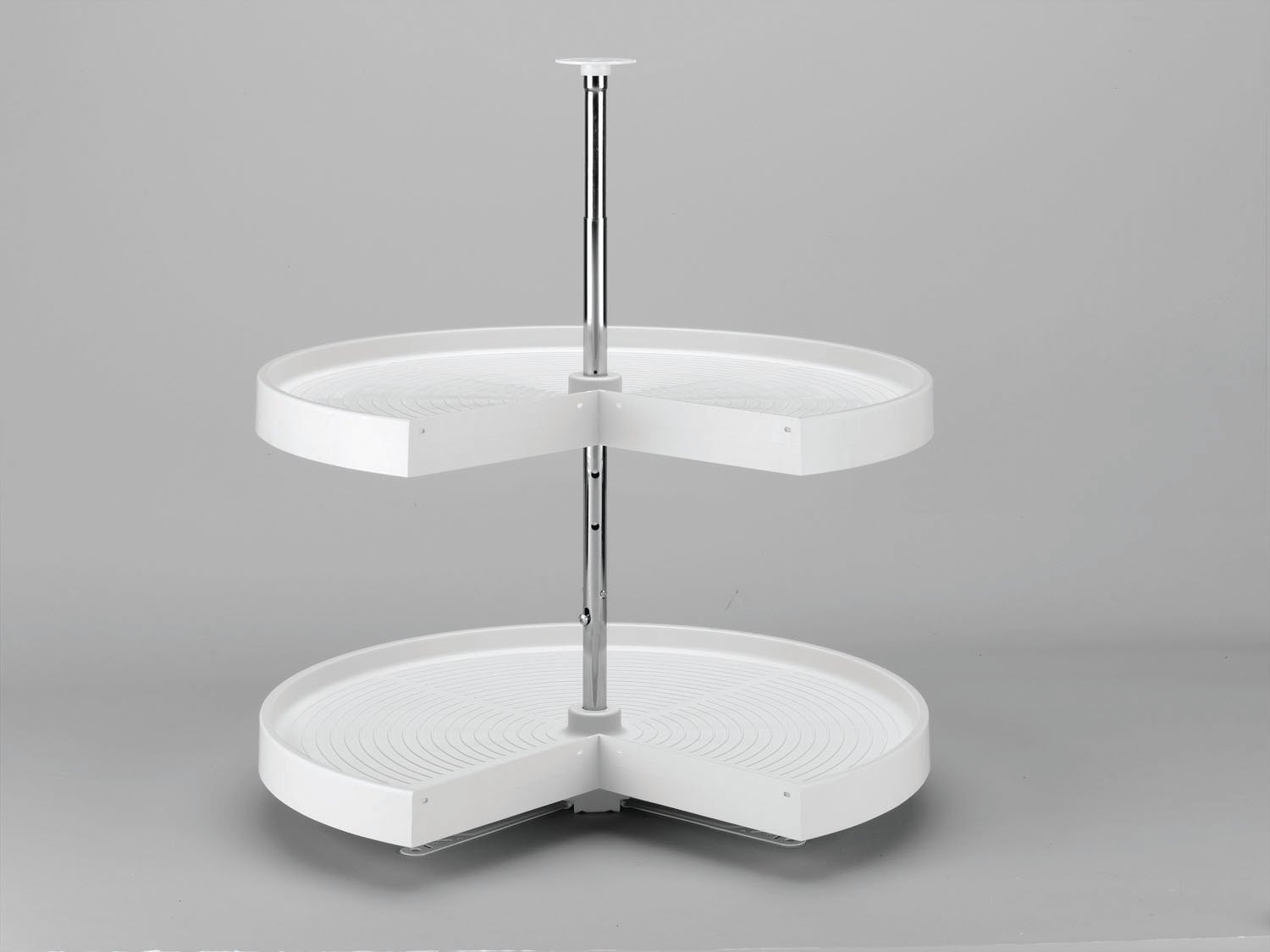 28in Pie Cut Polymer Lazy Susan Set Almond