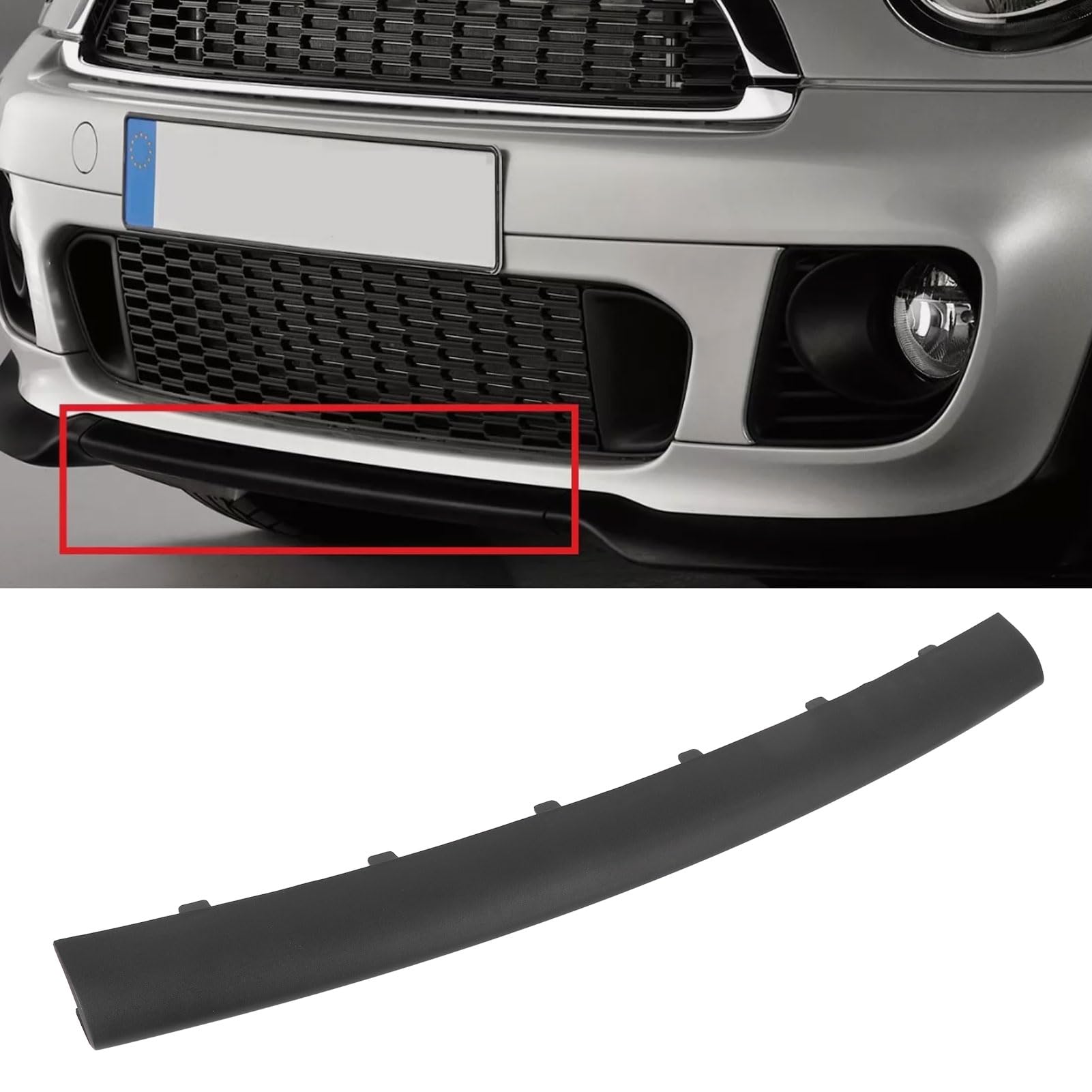 Przedni Zderzak Zderzacz Powietrza Dolna Wymiana Spoilera Dolna Dolna Spoiler dla R55 R56 R57 R58 R59 Modele LCI JCW Czarny Plastik z ZAKRĄDUJĄCEM CLIPS OEM 51117283372