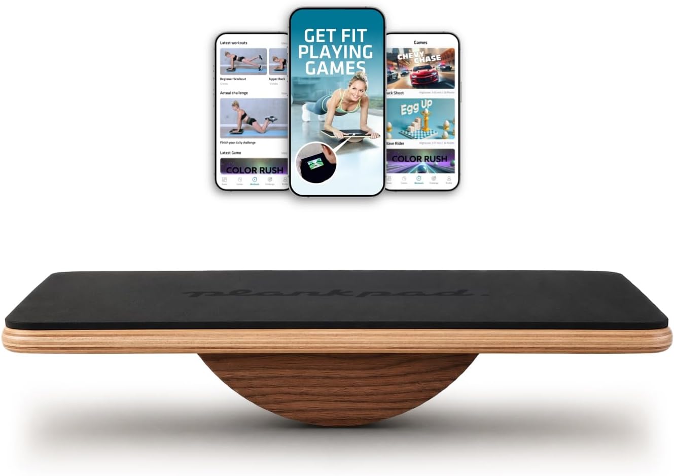 – Plankpad PRO – interaktiver Ganzkörper-Trainer & Balance Board - Plank Bauchmuskel Trainer inkl. Smartphone-App mit Spielen & Workouts – Fitness-Hometrainer für die ganze Familie