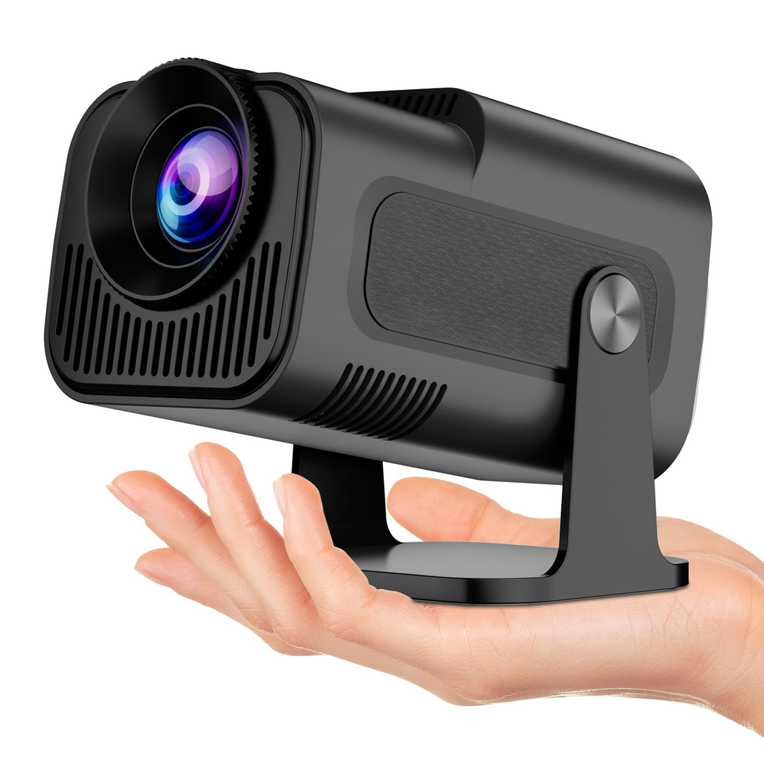NISOO Hy320 Mini Portable Projector-5G WiFi 6,Bluetooth 5.0 and Android 11,Support 4K and 1080P Full Hd,12,000 Lumens,Led Projector with 4D/4P (BLACKK)-picture-13