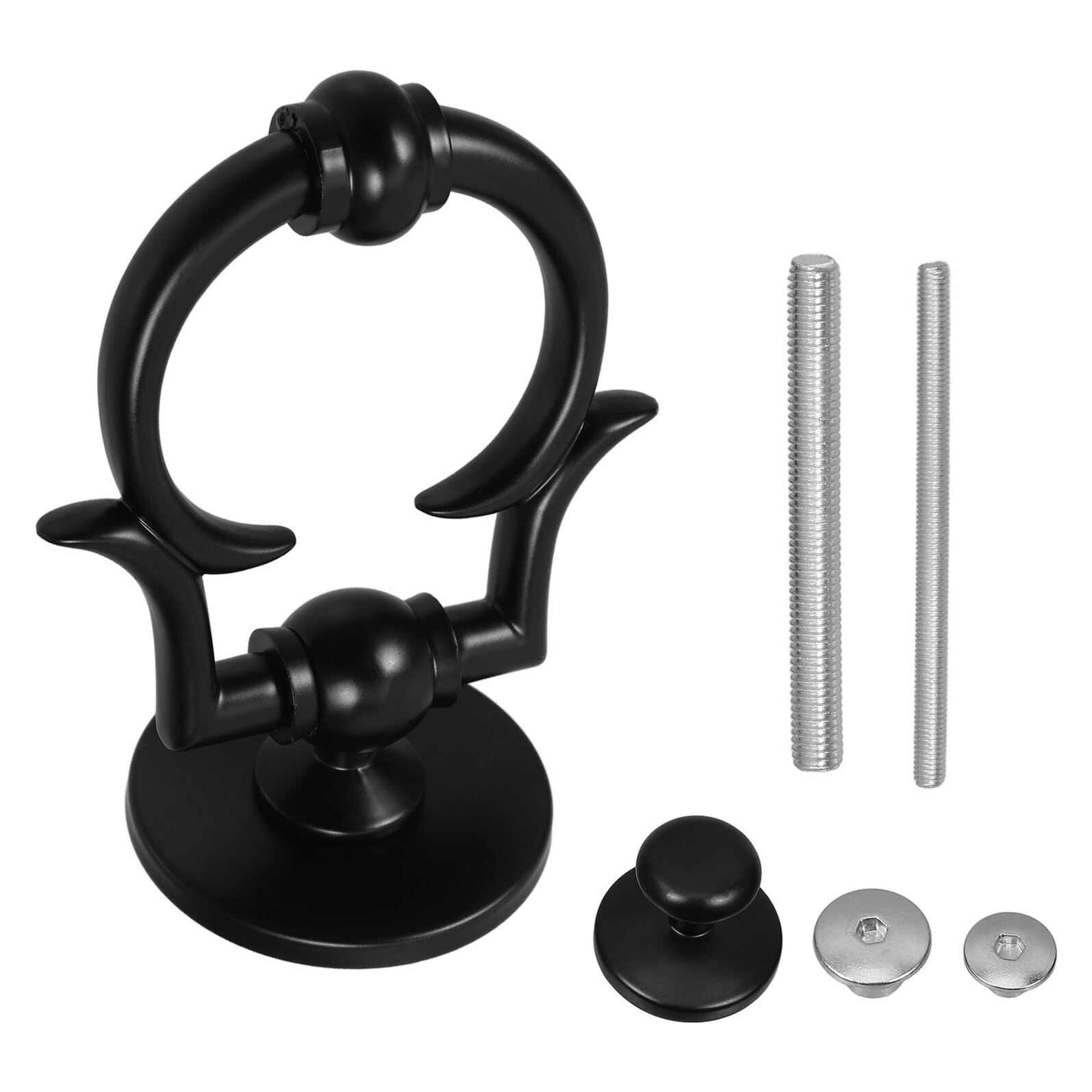 Heurtoir de porte moderne mat noir avec poignée simple