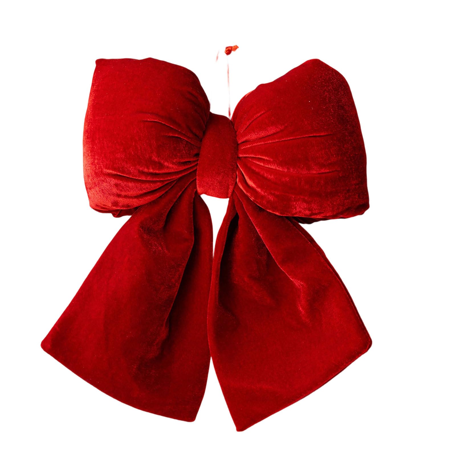 Woedpez Velvets Bowknot Ornament with Hanging String Elegant Centerpiece for Mantels Holiday Parties Bow Christmas Decoration
