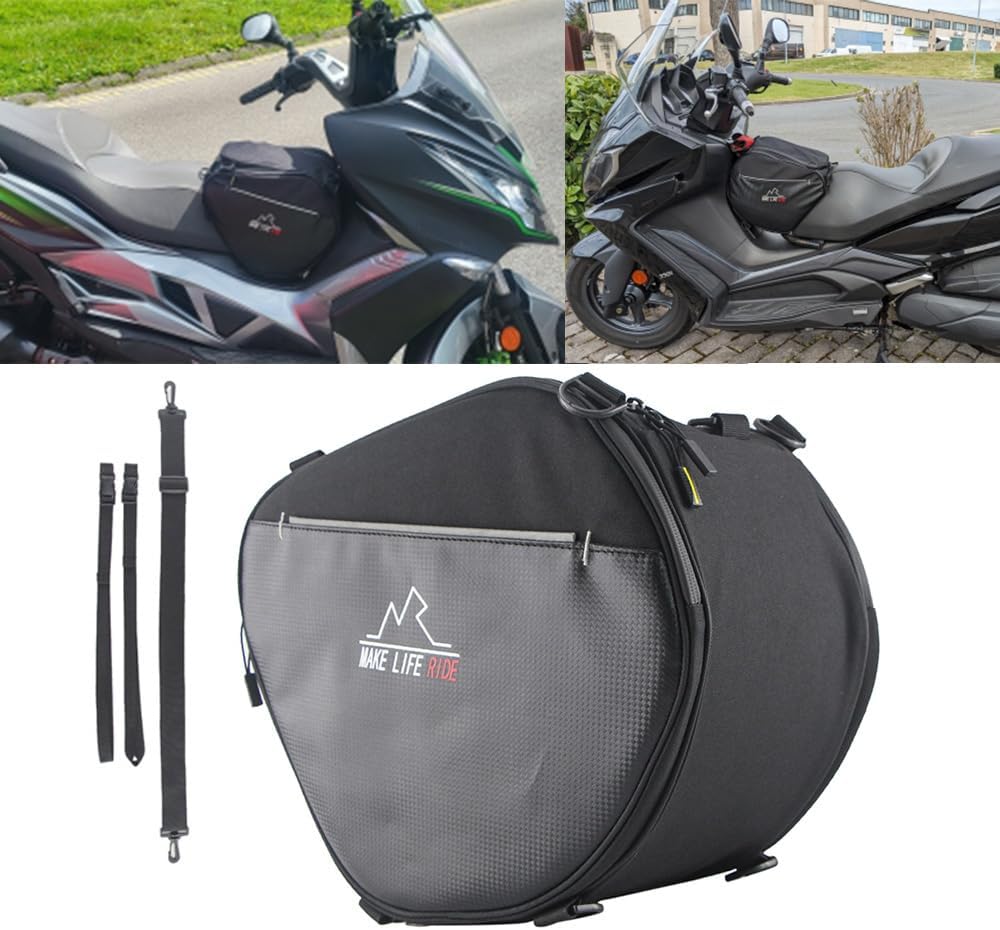 For BMW Aprilia Yamaha Honda KYMCO SYM Scooter Tank Shoulder Saddlebag Storage Bag Rider Luggage Glove Helmet Toolbag (Large)