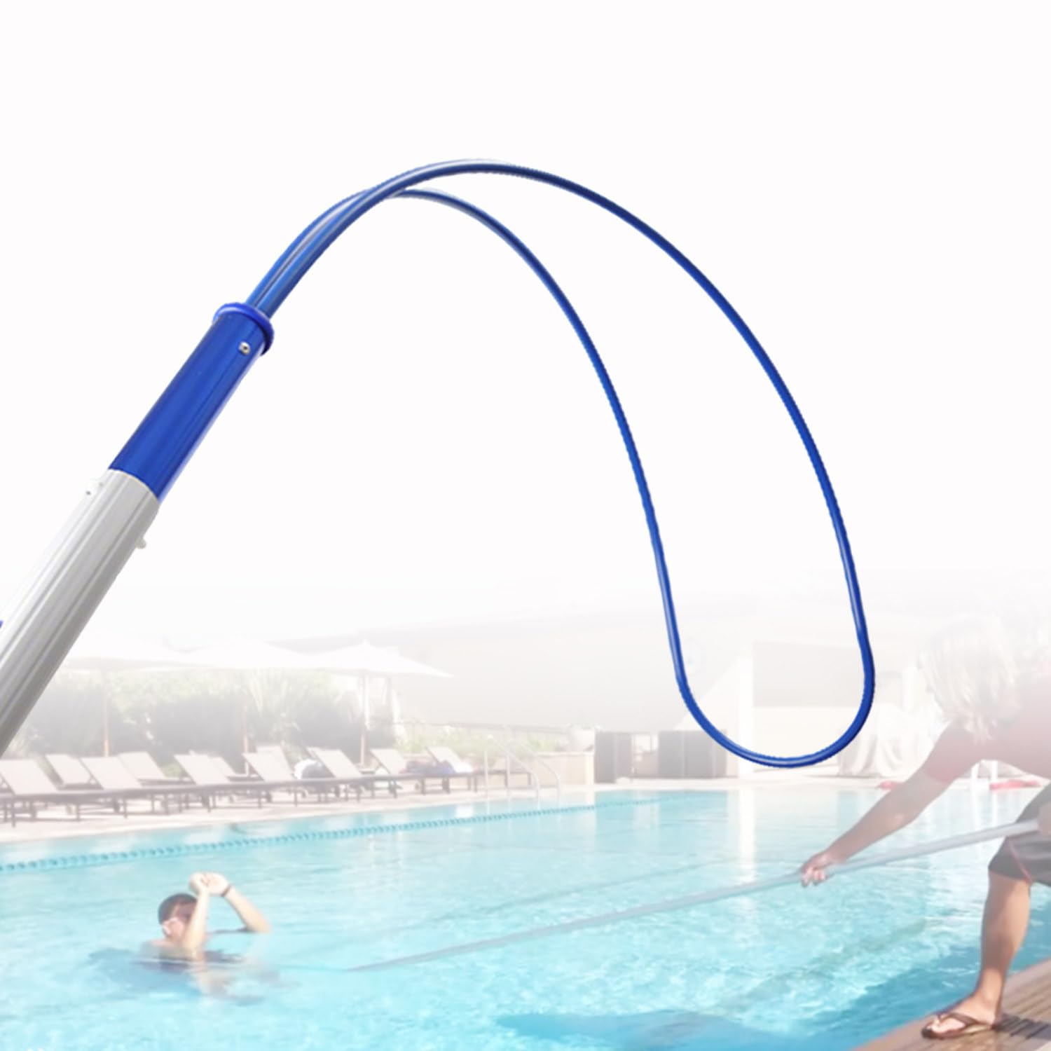 Genérico Pértiga telescópica de Rescate acuático: pértiga telescópica de Rescate con Gancho para Seguridad acuática, Herramienta Extensible para socorristas en Piscinas y Parques (1 m, 1 Unidad).